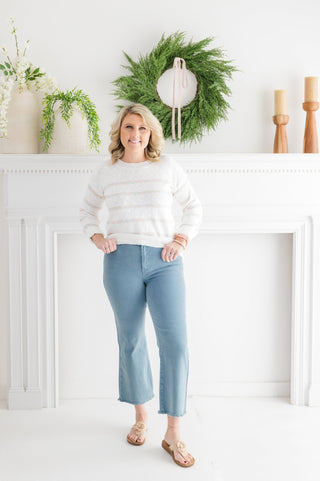 Sweet Kissed Pastel Stripe Sweater - Bray and Em Boutique
