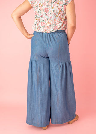 Sweet Taste Denim Palazzo Pants - Bray and Em Boutique