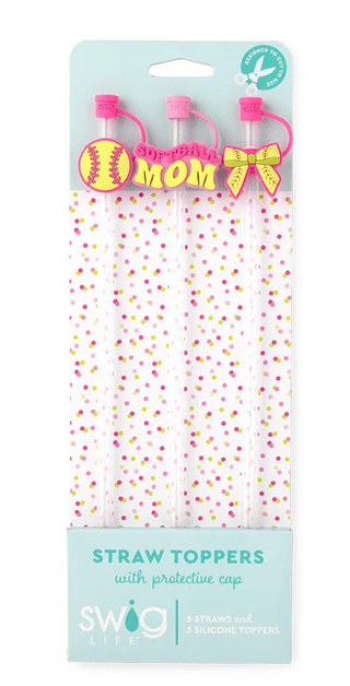 SWIG Pitch Hit Run Straw Topper Set - Bray and Em Boutique