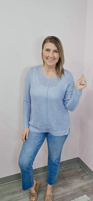 Symbolic Beauty Waffle Knit Sweater - Bray and Em Boutique