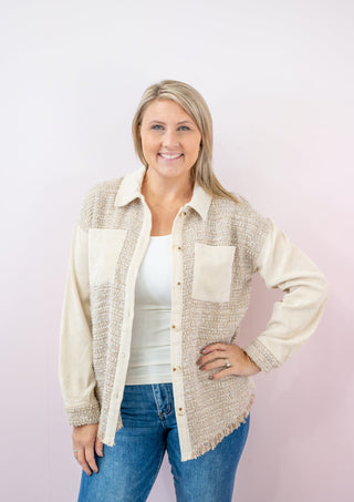 Take Notes Tweed Shacket - Bray and Em Boutique