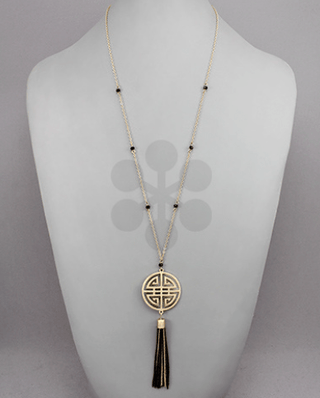 Tassel Pendant Long Necklace - Bray and Em Boutique