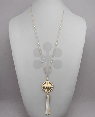 Tassel Pendant Long Necklace - Bray and Em Boutique