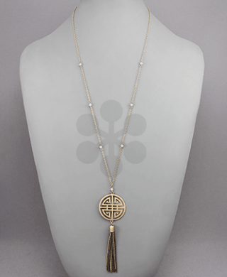 Tassel Pendant Long Necklace - Bray and Em Boutique