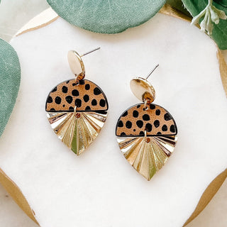 Teardrop Shape Animal Print Earrings - Bray and Em Boutique