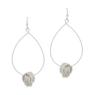 Teardrop with Textured Knot Accent Earring - Bray and Em Boutique