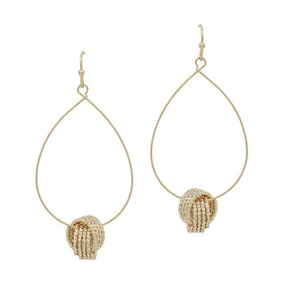 Teardrop with Textured Knot Accent Earring - Bray and Em Boutique