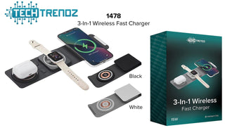 Tech Trendz: 3 - in - 1 Wireless Fast Charger - Bray and Em Boutique