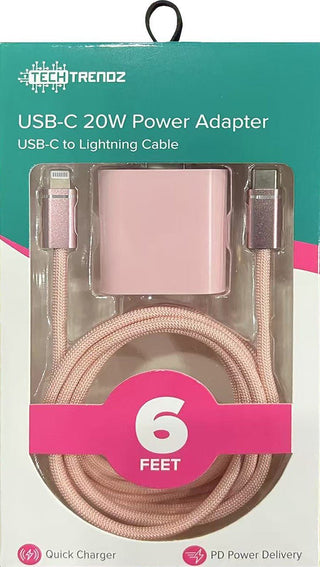 Tech Trendz: 6ft. USBC to Lightning Fast Charging Set - Bray and Em Boutique