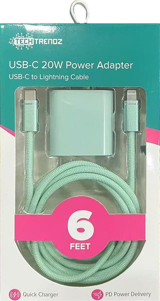 Tech Trendz: 6ft. USBC to Lightning Fast Charging Set - Bray and Em Boutique