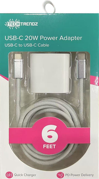 Tech Trendz: 6ft. USBC to USBC Fast Charging Set - Bray and Em Boutique
