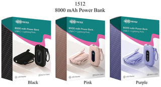 Tech Trendz: 8000 mAh Power Bank w/Cables - Bray and Em Boutique