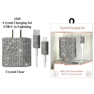 Tech Trendz: Usb - C To Lightning Crystal Charging Set - Bray and Em Boutique