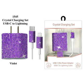 Tech Trendz: Usb - C To Lightning Crystal Charging Set - Bray and Em Boutique