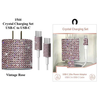 Tech Trendz: Usb - C To Usb - C Crystal Charging Set - Bray and Em Boutique