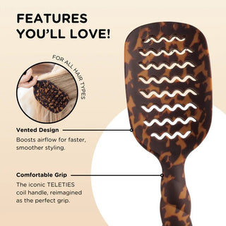 Teleties Vented Hair Brush - Tortoise - Bray and Em Boutique