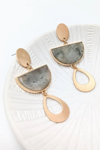 Telling The Story Stone Dangle Earring - Bray and Em Boutique
