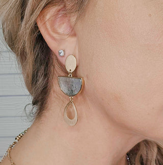 Telling The Story Stone Dangle Earring - Bray and Em Boutique