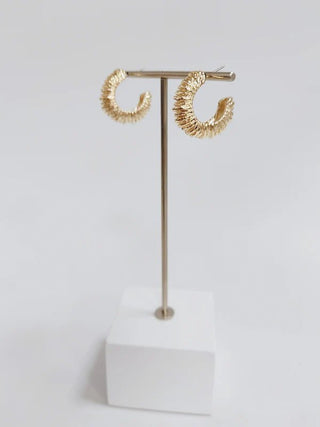 Textured Mini Hoop Earrings - Bray and Em Boutique