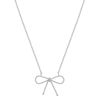 Textured Open Bow Necklace - Bray and Em Boutique