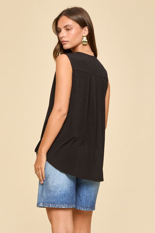 The Callista Sleeveless Blouse - Bray and Em Boutique