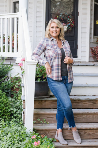 The Cassian Plaid Button Down Shacket - Bray and Em Boutique