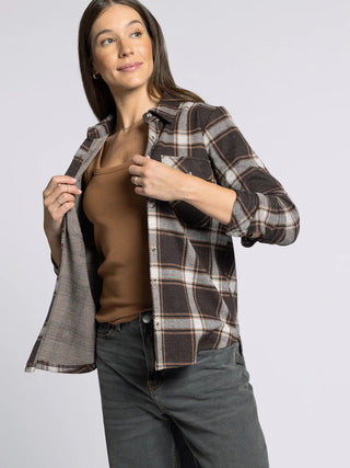 The Cassian Plaid Button Down Shacket - Bray and Em Boutique
