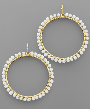 The Coastal Charm Beaded Hoop Earrings - Bray and Em Boutique