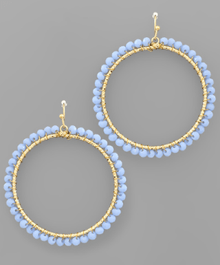 The Coastal Charm Beaded Hoop Earrings - Bray and Em Boutique