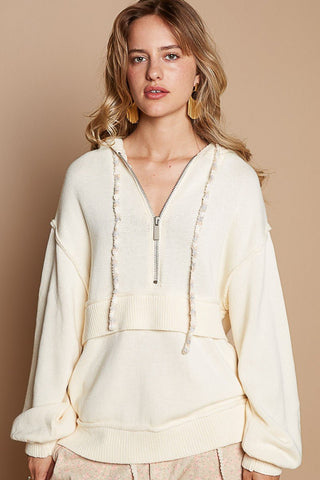 The Hansel Half Zip Up Hoodie - Bray and Em Boutique