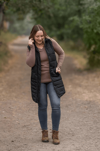 The Harlow Long Vest - Bray and Em Boutique