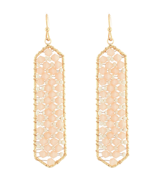 The Honeycomb Glow Drop Earrings - Bray and Em Boutique