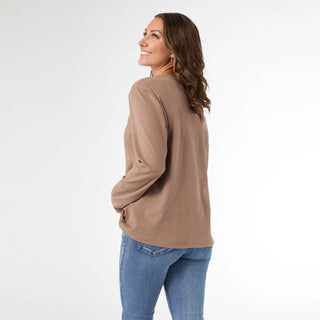 The Maylee Soft Brushed V - Neck Top - Bray and Em Boutique