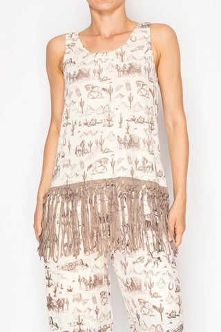 The Saddle Up Fringe Tank - Bray and Em Boutique