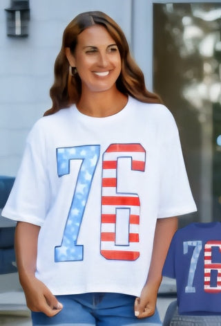 The "Seventy - Six" Graphic Top - Bray and Em Boutique