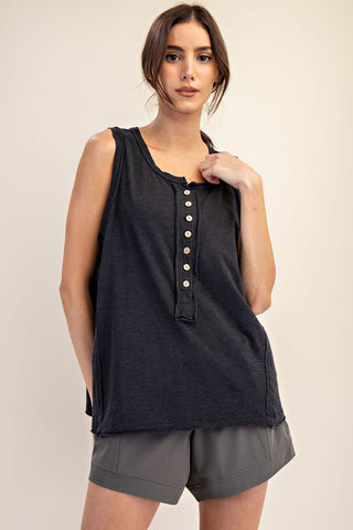 The Sloane Button Down Tank Top - Bray and Em Boutique