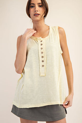 The Sloane Button Down Tank Top - Bray and Em Boutique