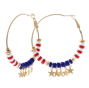 The Star Spangled Charm Hoops - Bray and Em Boutique
