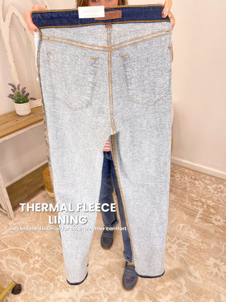 JUDY BLUE: High Waisted Thermal Skinny