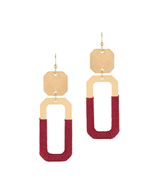 Thread Metal Square Earring - Bray and Em Boutique