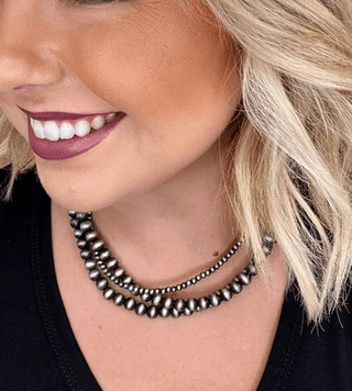 Three Stranded Navajo Pearl Necklace - Bray and Em Boutique