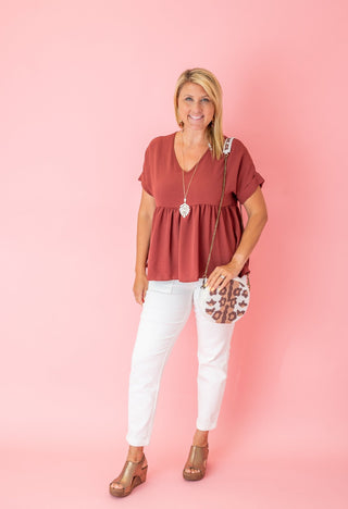 Time To Travel Babydoll Top - Bray and Em Boutique