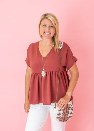 Time To Travel Babydoll Top - Bray and Em Boutique