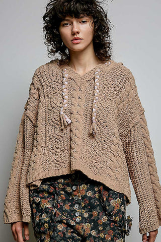 Touch of Elegance Hooded Sweater - Bray and Em Boutique