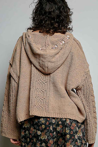 Touch of Elegance Hooded Sweater - Bray and Em Boutique