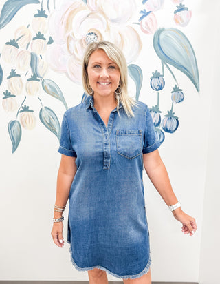 TRIBAL All Day Look Shirt Dress - Bray and Em Boutique
