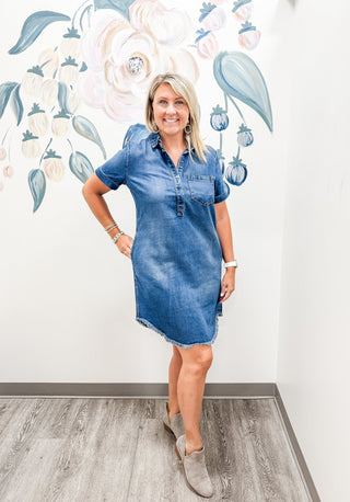 TRIBAL All Day Look Shirt Dress - Bray and Em Boutique