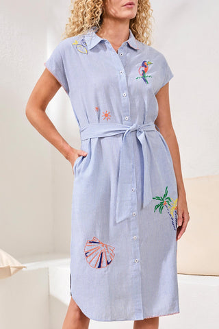 TRIBAL Baja Breeze Shirt Dress - Bray and Em Boutique