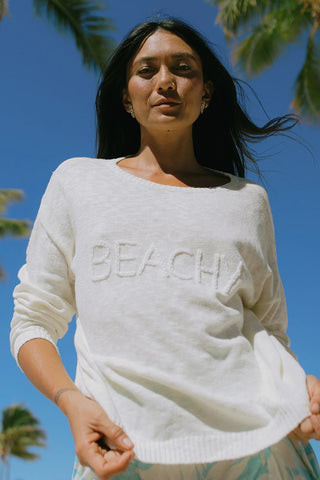 TRIBAL "Beach" Love Scoop Neck Sweater - Bray and Em Boutique