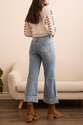 TRIBAL Brooke Cuffed Palazzo Jeans - Bray and Em Boutique